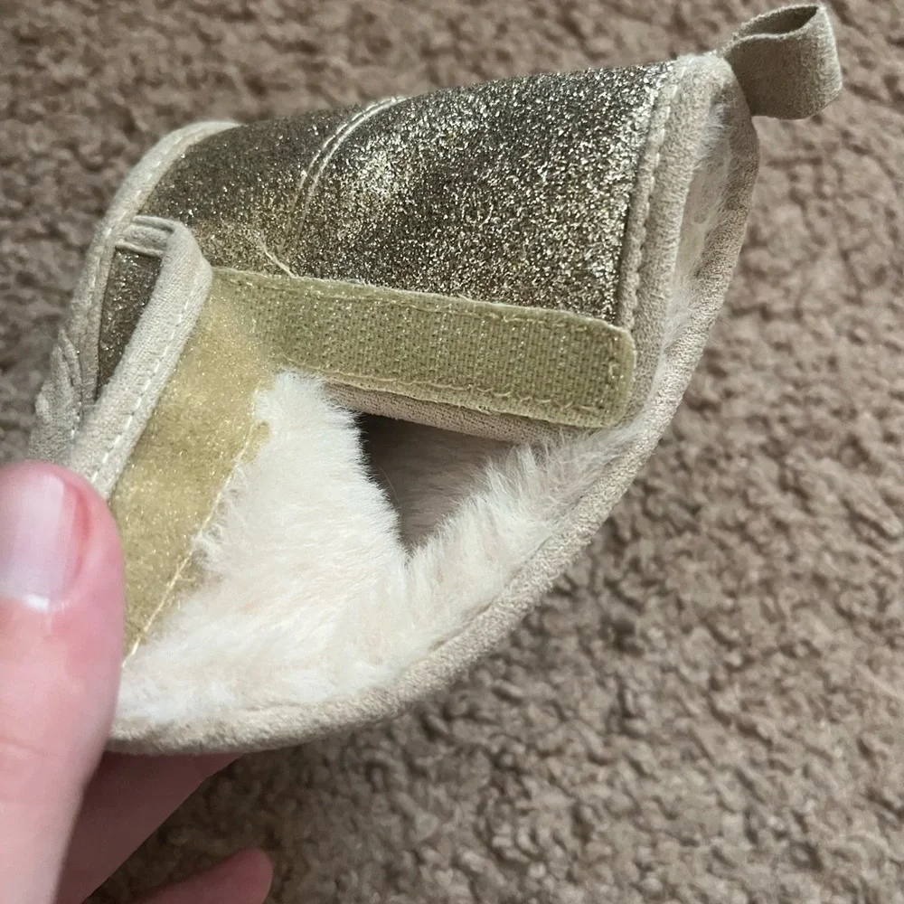 Stepping Stone Gold Baby Booties